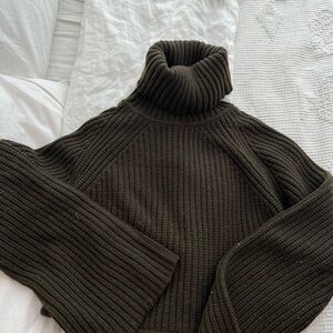A.L.C. Dark Brown Turtleneck Sweater